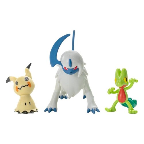 Pokemon Treecko + Mimikyu + Absol original.
