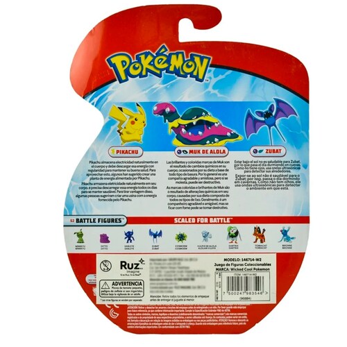 Pokemon Muk de Alola, Pikachu, Zubat