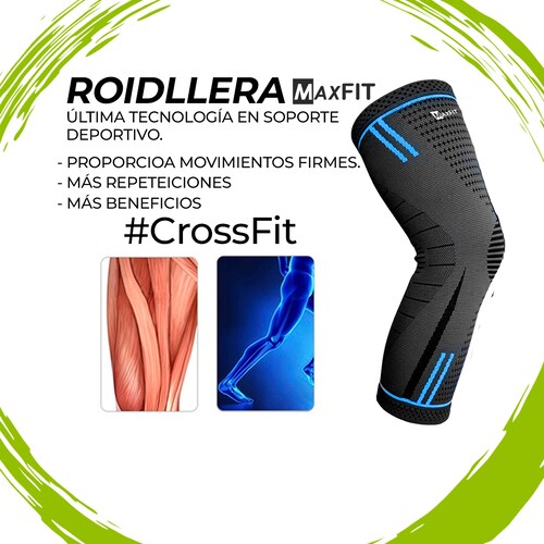 Par De Rodillera De Compresión Ajustable Deportiva, Larga, MAXFIT HX933