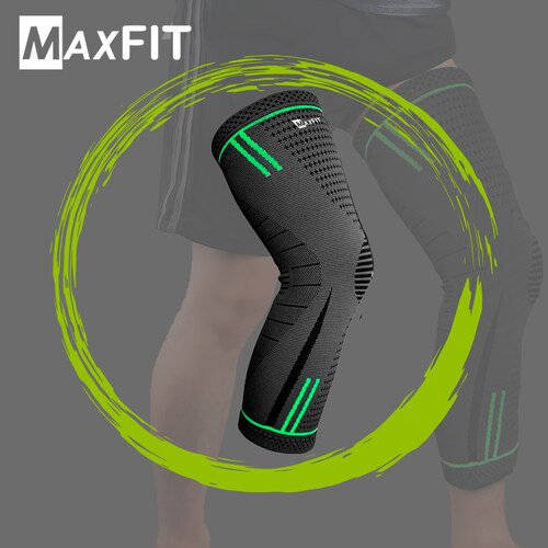 Par De Rodillera De Compresión Ajustable Deportiva, Larga, MAXFIT HX933