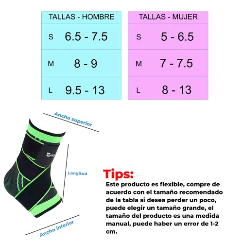 Par De Tobillera De Compresión Ajustable Con Cintas MAXFIT HH007