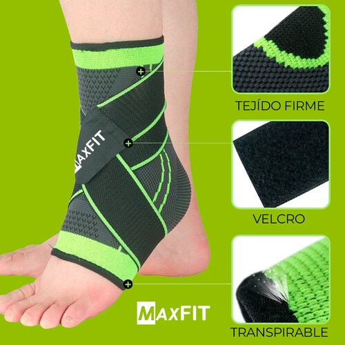 Par De Tobillera De Compresión Ajustable Con Cintas MAXFIT HH007