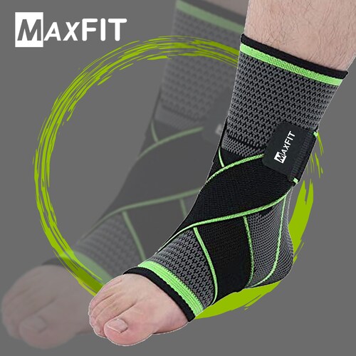 Par De Tobillera De Compresión Ajustable Con Cintas MAXFIT HH007
