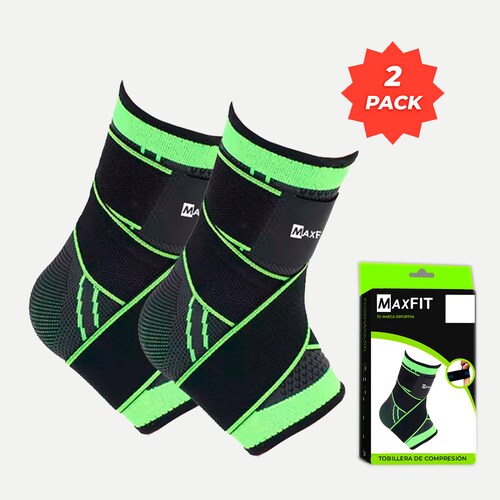 Par De Tobillera De Compresión Ajustable Con Cintas MAXFIT HH007