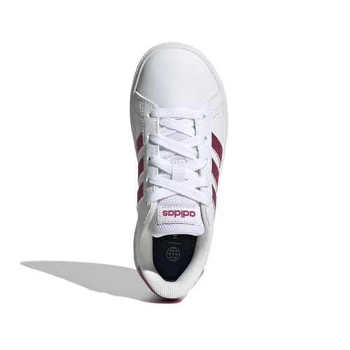 Tenis Adidas Grand Court 2.0 k blanco-rosa gy4764