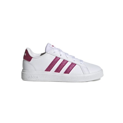 Tenis Adidas Grand Court 2.0 k blanco-rosa gy4764