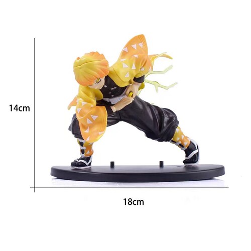 Juguete Muñeco Figura Zenitsu Agatsuma Demon Slayer Con Caja 