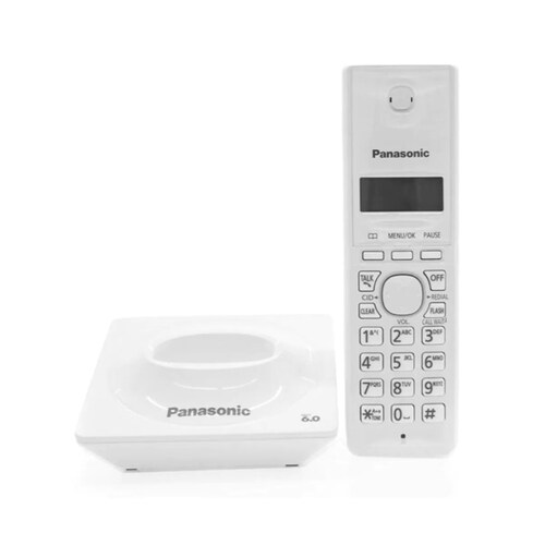 Panasonic Teléfono Inalámbrico Pantalla LCD 1.25" Blanco