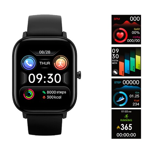 Stylos Smartwatch Touch, Bluetooth 4.0, Android, Negro - Resistente al Agua