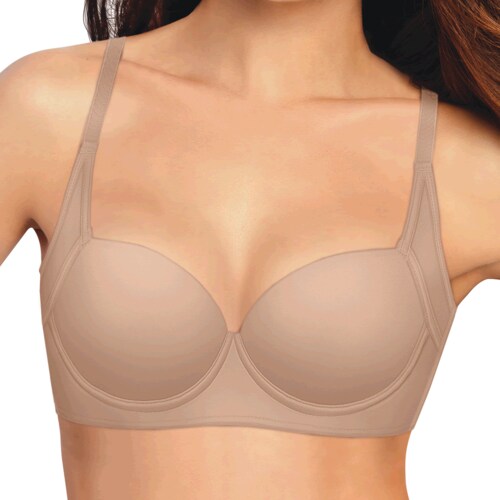  Bra de copas preformadas liso con tecnología side smoothing que estiliza tu figura. Marca: Playtex..