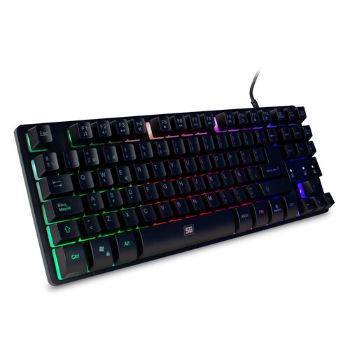 Teclado Gamer Vorago Start The Game RGB, Alámbrico, Negro (Español)