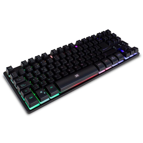 Teclado Gamer Vorago Start The Game RGB, Alámbrico, Negro (Español)