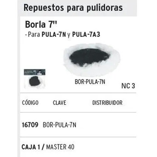 Borla de repuesto para pulidora PULA-7N Truper
