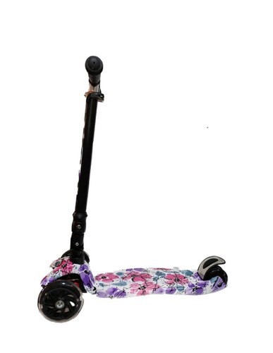 Scooter Niña Ex Flores Luces Led De 3-10 Años O 45 Kg