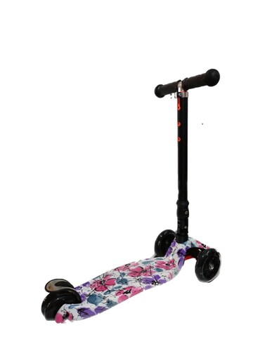 Scooter Niña Ex Flores Luces Led De 3-10 Años O 45 Kg