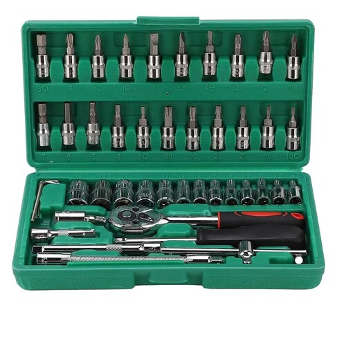 Kit Herramientas Mecánicas De Llave De Trinquete De 46 Pzs Eo Safe