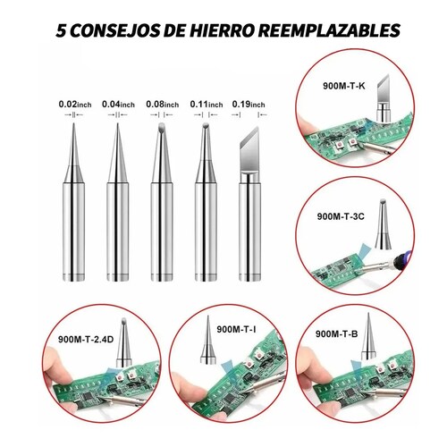 Kit De Soldador Portátil Con Multímetro Digital 142 Piezas