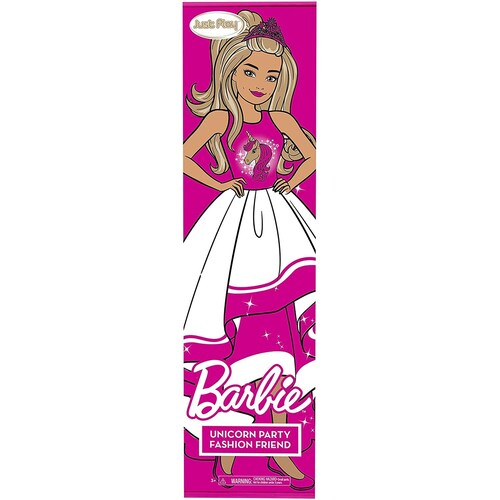 Barbie Gigante Fiesta Unicornio 72cm De Altura Pelo Castaño.