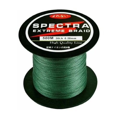 Linea Trenzada y Cuerda De Pesca Verde 10 Lb..