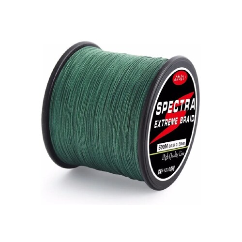 Linea Trenzada y Cuerda De Pesca Verde 10 Lb..