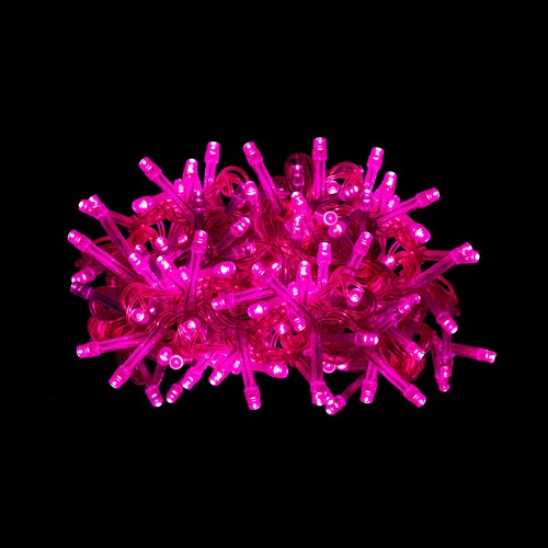 Serie de Luces Decorativa  Luz Led Rosa 300 Focos 8 Funciones Cable Rosa Plástico 13 m