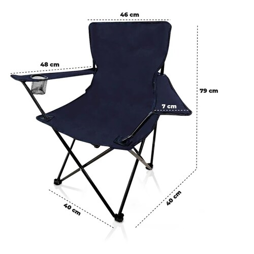Silla plegable para camping Azul.