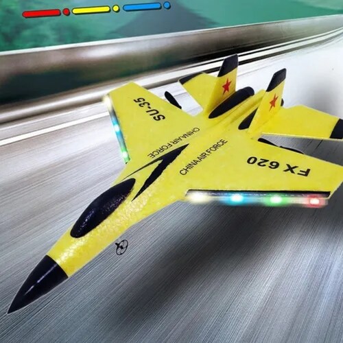 Avion Jet Caza Su35 Control Remoto Niños Fácil Anti Golpes
