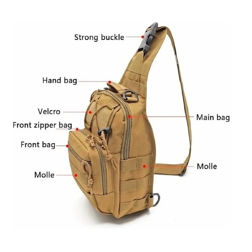 Mochila Pechera Táctica Militar  Senderismo Caki
