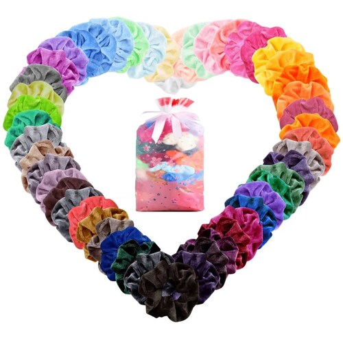 Gomas De Pelo Scrunchies Terciopelo 