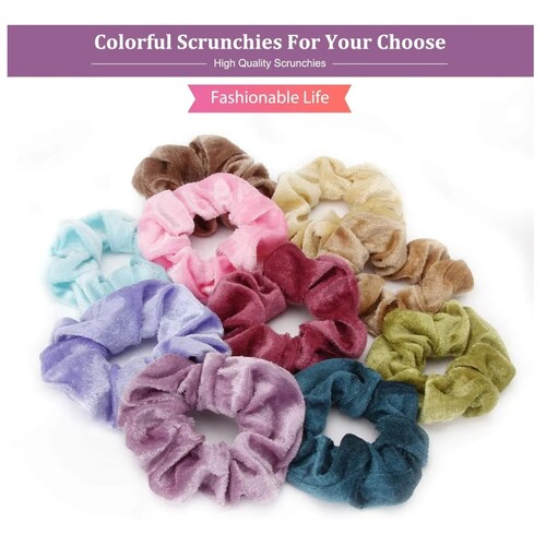 Gomas De Pelo Scrunchies Terciopelo 