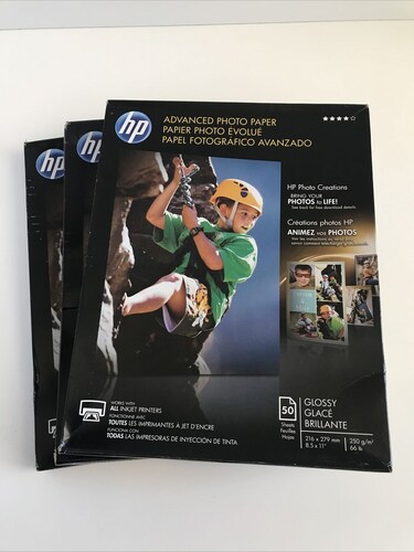 HP INC Papel fotográfico HP Inyección de tinta - Blanco - Carta - 215.90mm x 279.40mm