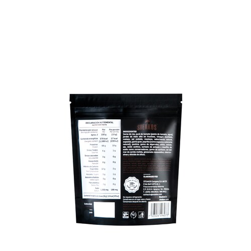 Carne Seca Steakos, Sabor BBQ, 30g