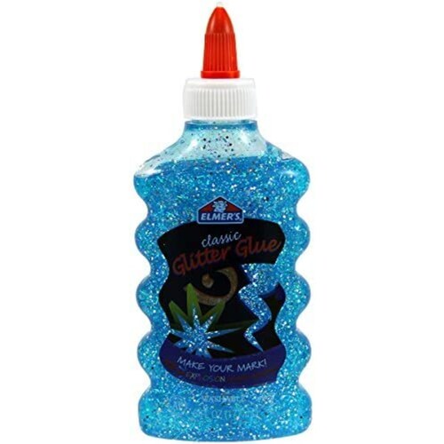 Elmer's Pegamento lavable con purpurina, botellas de 170 ml, 3 unidades, Azul/Rosa/Verde