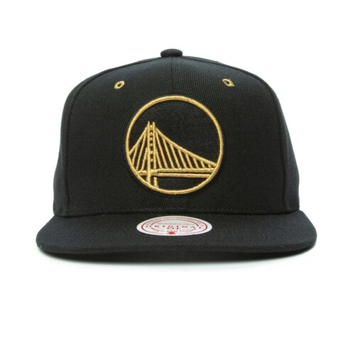 GORRA MITCHELL & NESS SNAPBACK WARRIORS NEGRO-DORADO MM20134