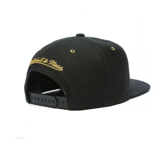 GORRA MITCHELL & NESS SNAPBACK WARRIORS NEGRO-DORADO MM20134