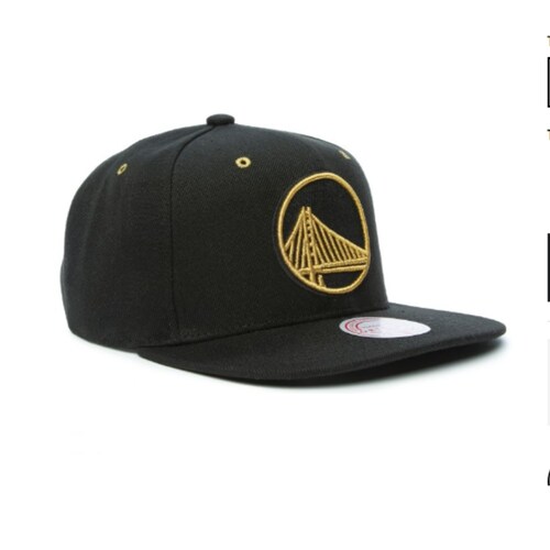 GORRA MITCHELL & NESS SNAPBACK WARRIORS NEGRO-DORADO MM20134