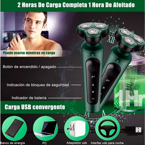 Rasuradora Electrica Afeitadora Barba Pelo Nariz Orejas 4en1