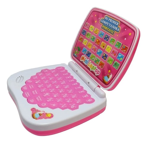Mini laptop rosa infantil para niñas computadora.