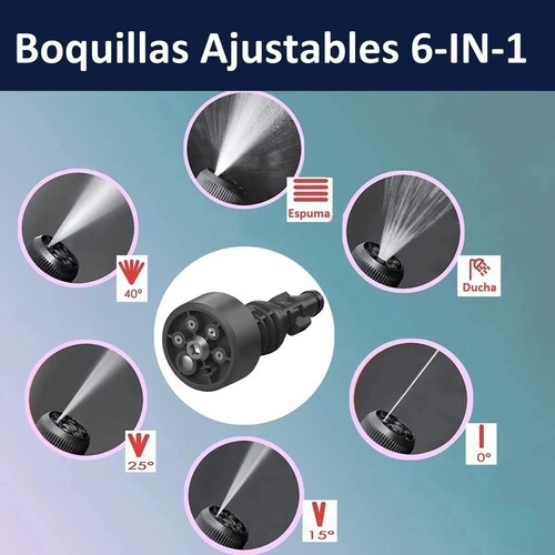 Hidrolavadora Inalámbrica  Con Extensión Y Manguera