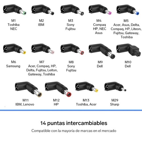 Cargador Universal Laptops 120w 14 Conectores Steren