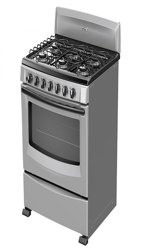 Acros Estufa y Horno de Gas 30" AF5001D, 6 Quemadores, Plata