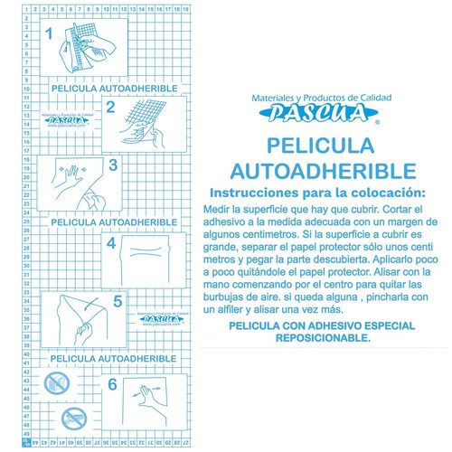 Película autoadherible para forrar útiles, transparente con 20 metros x 45 cm ancho