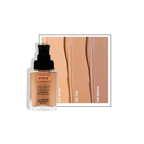 Maquillaje Liquido Velvet Touch 24 Hrs Alta Cobertura Saniye