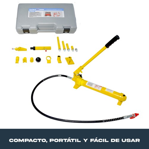 Porto Power Hidraulico Automotriz 10ton 16pz Estuche Ruedas