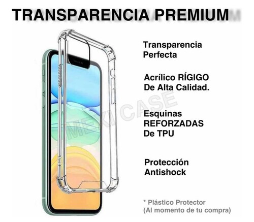 funda acrigel uso rudo antishok con esquinas reforzadas transparente premium iPhone 11 pro