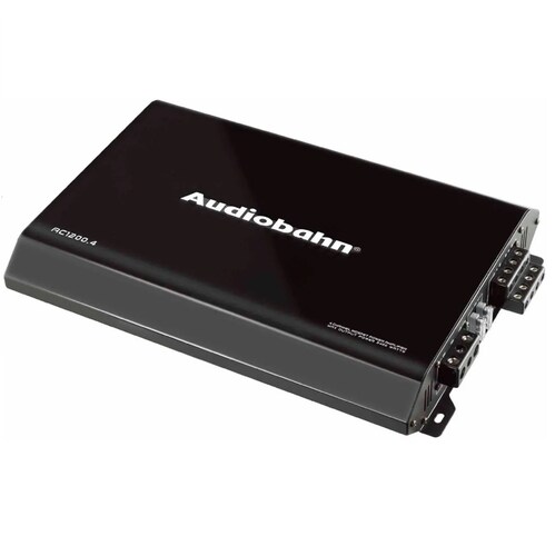 AMPLIFICADOR AUDIOBAHN AC1200 DE 4 CANALES SUBWOOFERS Y MEDIOS 2400W