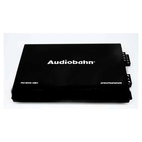 AMPLIFICADOR AUDIOBAHN AC1200 DE 4 CANALES SUBWOOFERS Y MEDIOS 2400W