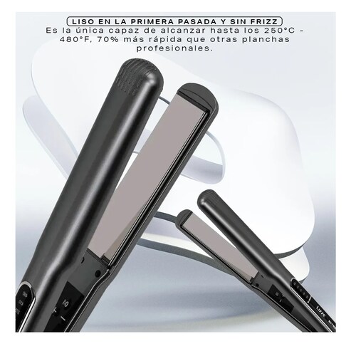 Plancha Para Cabello Profesional Titanio Uso Rudo Estéticas Digital