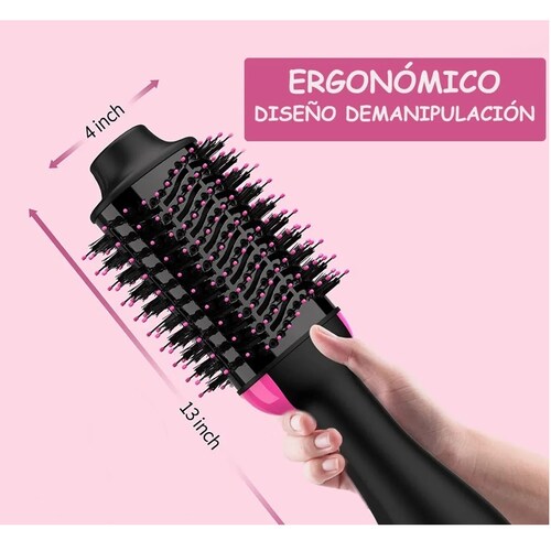 Cepillo Alisador/rizador Y Secador De Cabello Profesional