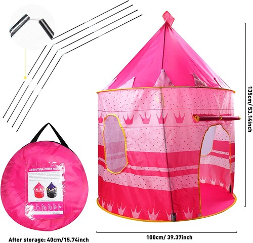 Casita de juegos Carpa Castillo de Princesa para Pequeñas Reinas